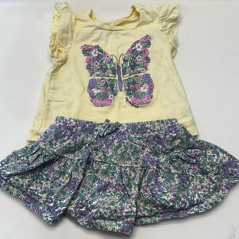 GAP Kids Yellow and Purple Butterfly Matching Set